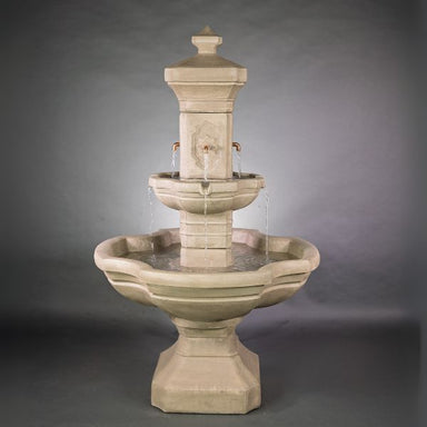 Monterosso Courtyard Fountain against gray background.