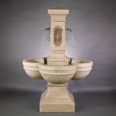 Navona Courtyard Fountain against gray background.