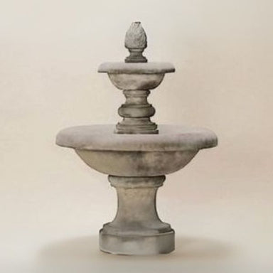 Newcastle Fountain, Short against brown background.