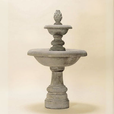 Newcastle Garden Fountain against brown background.