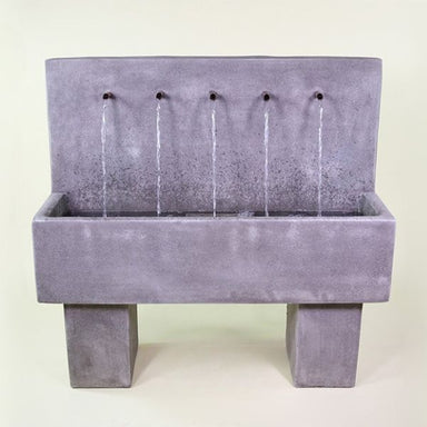 Penta Wall Fountain, Tall in action.