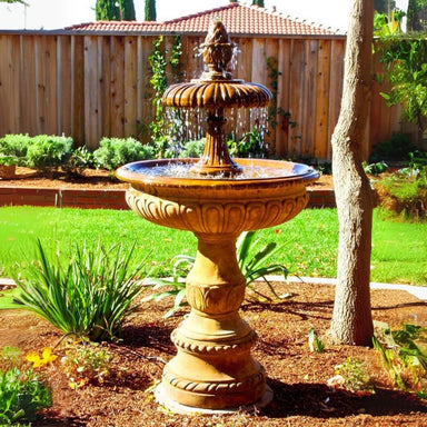 Piazza Nuova Fountain in action in the backyard.