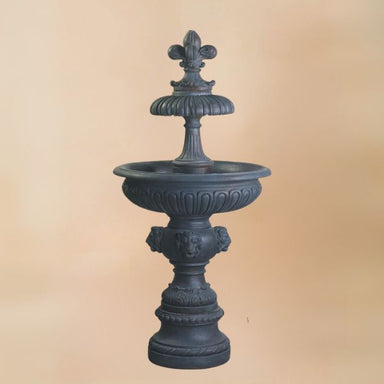 Piazza Veneta Fountain against brown background.