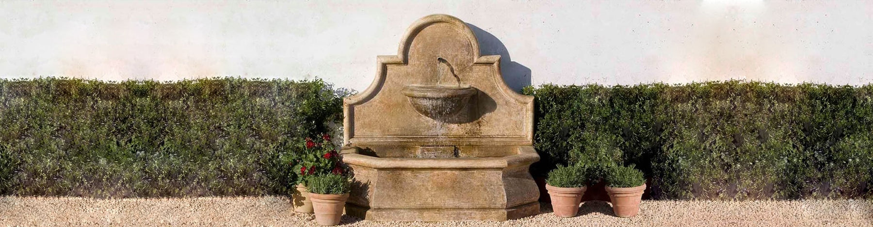 Andalusia Fountain in Aged Limestone in action featured image