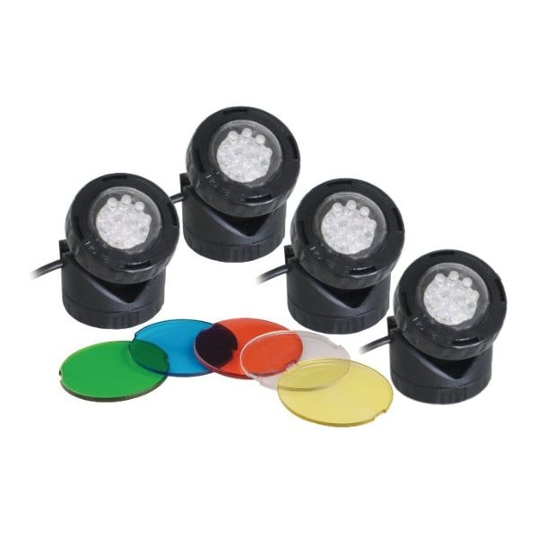4 Led Light Kit Color Palates against white background.