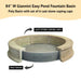 84" Giannini Easy Pond Fountain Basin with material details.