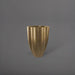 Alicante Tapered Fluted Round Fiberglass Planter in gloss metallic gold against gray background.