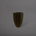 Alicante Tapered Fluted Round Fiberglass Planter in matte bronze against gray background.