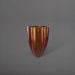 Alicante Tapered Fluted Round Fiberglass Planter in metallic bronze against gray background.