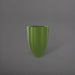 Alicante Tapered Fluted Round Fiberglass Planter in satin green against gray background.