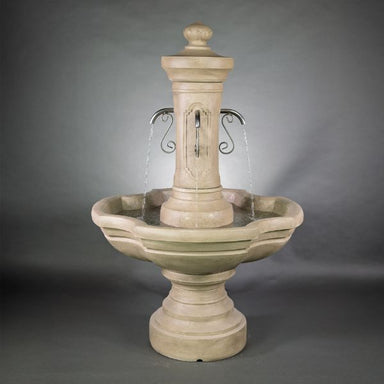Amalfi Courtyard Fountain against gray background.