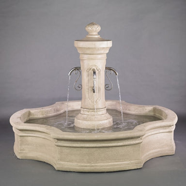 Amalfi Monaco Pond Fountain against gray background.