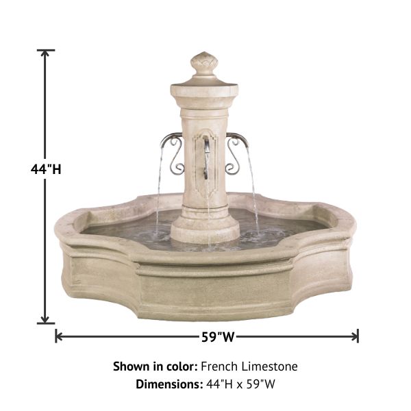 Amalfi Monaco Pond Fountain with product details.