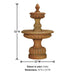 Ambra Two Tier Fountain with product details.