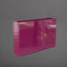 Amesbury Narrow Rectangle Planter in gloss eggplant against gray background.