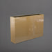 Amesbury Narrow Rectangle Planter in gloss metallic gold against gray background.