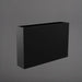 Amesbury Narrow Rectangle Planter in matte black against gray background.