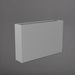 Amesbury Narrow Rectangle Planter in matte cement grey against gray background.