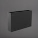 Amesbury Narrow Rectangle Planter in matte charcoal against gray background.
