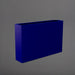 Amesbury Narrow Rectangle Planter in matte cobalt blue against gray background.