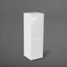 Amesbury Tall Corner Planter in gloss bright white against gray background.