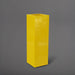 Amesbury Tall Corner Planter in gloss saffron against gray background.