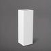 Amesbury Tall Corner Planter in matte bright white against gray background.