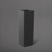 Amesbury Tall Corner Planter in matte charcoal against gray background.