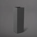 Amesbury Tall Corner Planter in matte gunmetal against gray background.