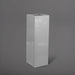 Amesbury Tall Corner Planter in metallic silver against gray background.