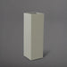 Amesbury Tall Corner Planter in satin beige against gray background.