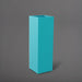 Amesbury Tall Corner Planter in satin seafoam green against gray background.