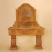 Anduze Wall Fountain, Tall against brown background.