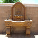 Anduze Wall Fountain, Tall on concrete in action.