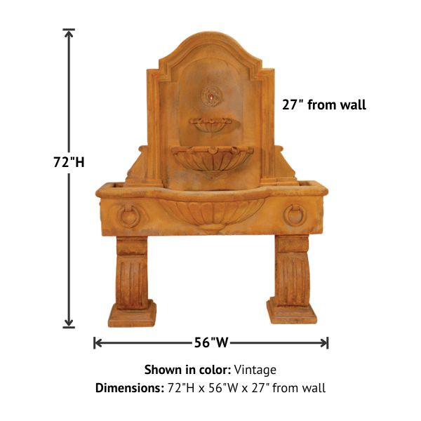 Anduze Wall Fountain Tall with product details.