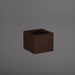 Antwerp Corner Fiberglass Planter in matte dark brown against gray background.