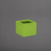 Antwerp Corner Fiberglass Planter in satin green against gray background.