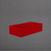Antwerp Wide Rectangular Fiberglass Planter in gloss red against gray background.