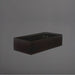 Antwerp Wide Rectangular Fiberglass Planter in matte black against gray background.