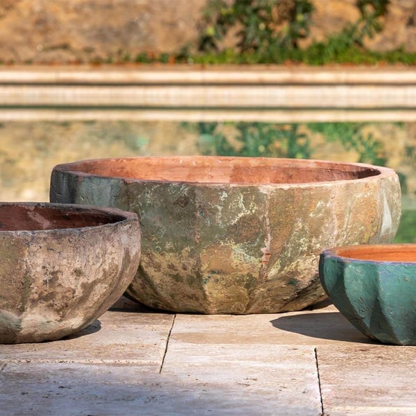 Apulia Bowl - Vicolo Verde - Set of 3 near swimming pool