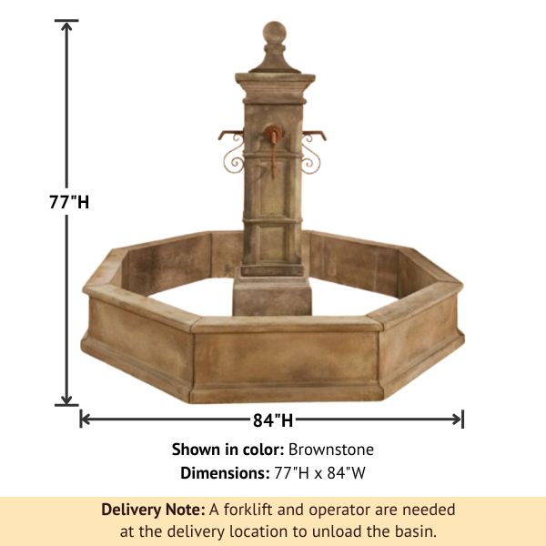 Aquitaine Column Only Plumbed for Pond with product details.
