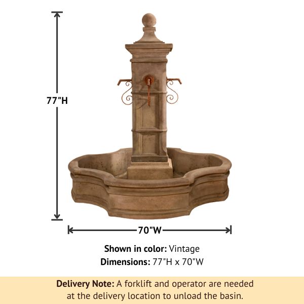 Aquitaine Pond Fountain with 70 Monaco Pond with product details. 
