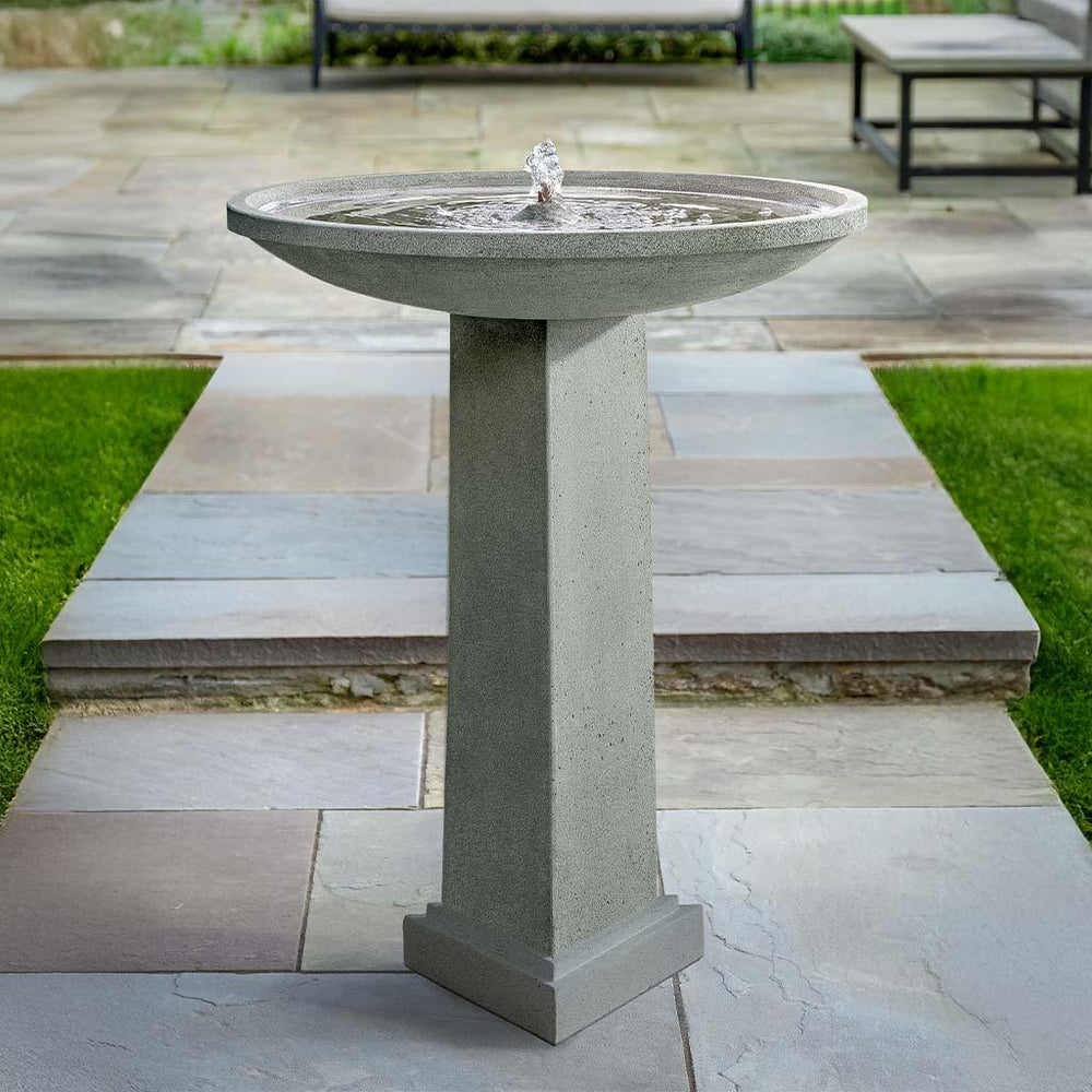Aspire Fountain on concrete in action.
