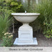 Aurelia Fountain in greystone color in the garden.