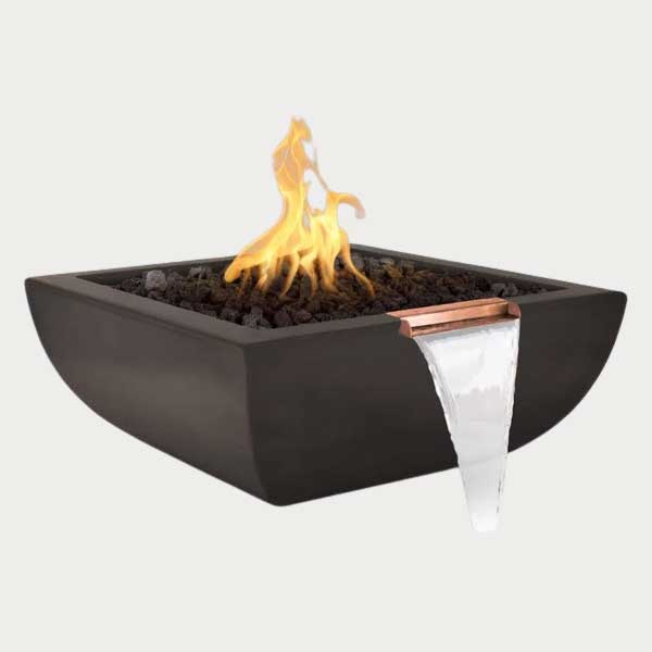 Avalon GFRC Fire and Water Bowl - Chocolate