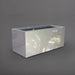 Badalona Rectangle Fiberglass Planter in metallic silver against gray background.