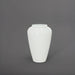 Bara Jar Tall Tapered Fiberglass Planter in gloss bright white against gray background.