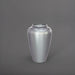 Bara Jar Tall Tapered Fiberglass Planter in metallic silver against gray background.
