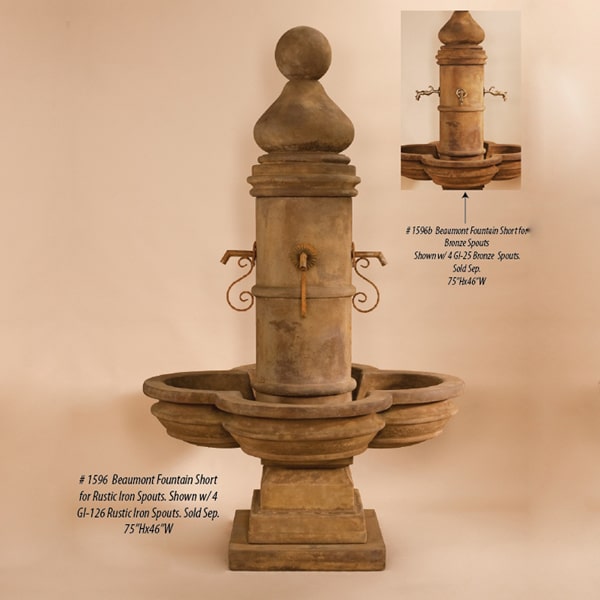 Beaumont Fountain, Short with spout image.