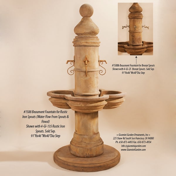 Beaumont Fountain with spout image.